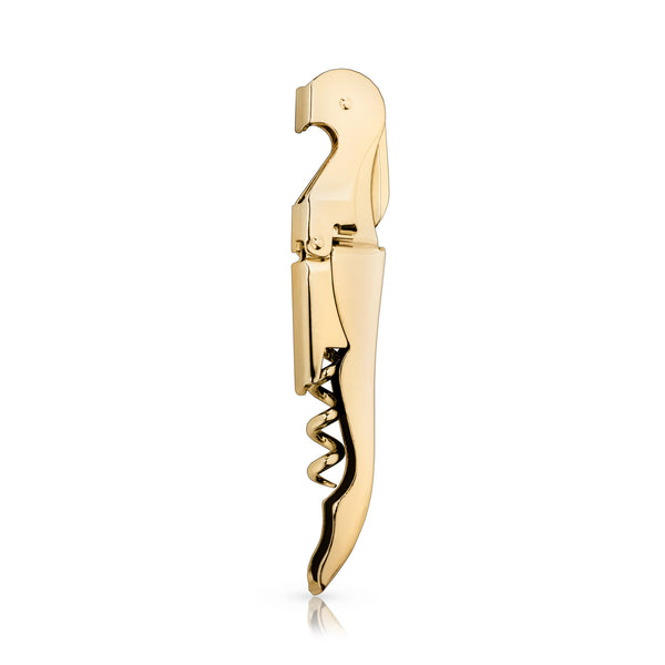 Viski 24k Gold Plated Signature Double Hinged Waiter's Corkscrew