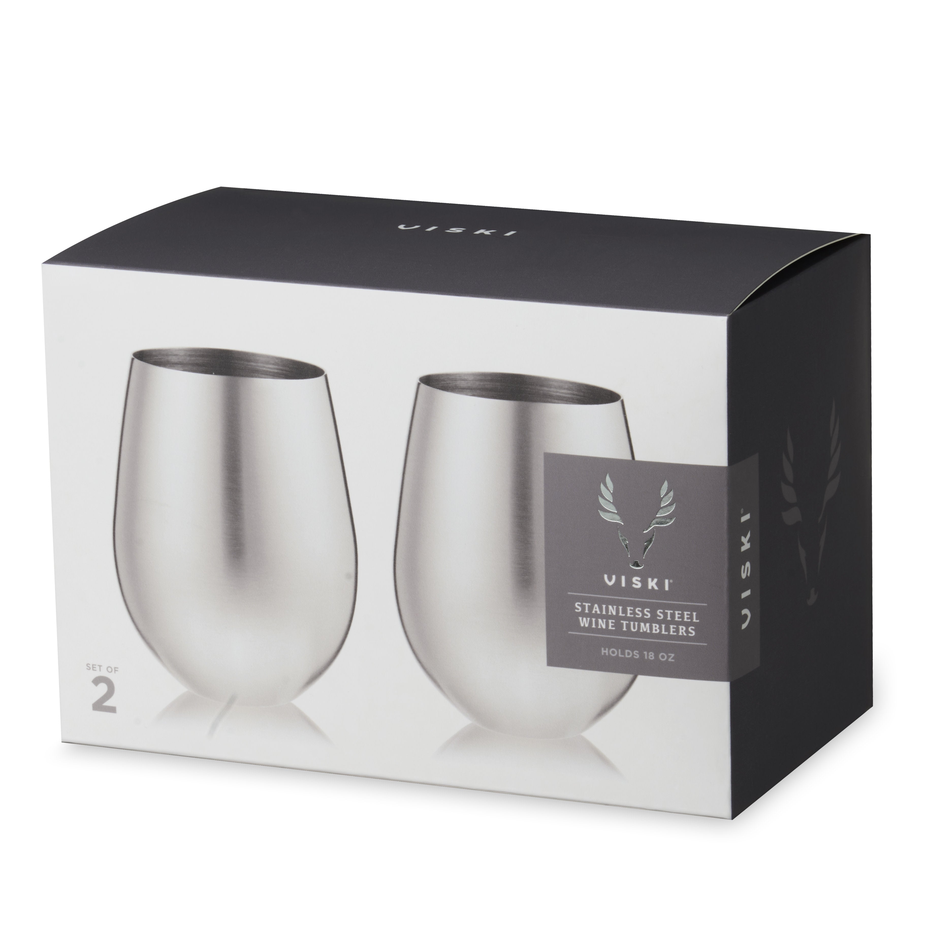 Stainless Steel Wine Glasses - Set of 2 - Northwest Nature Shop