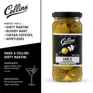 TASTY SNACK – Stuffed with pieces of real garlic and suspended in brine, these queen olives make for an enjoyable savoury snack.