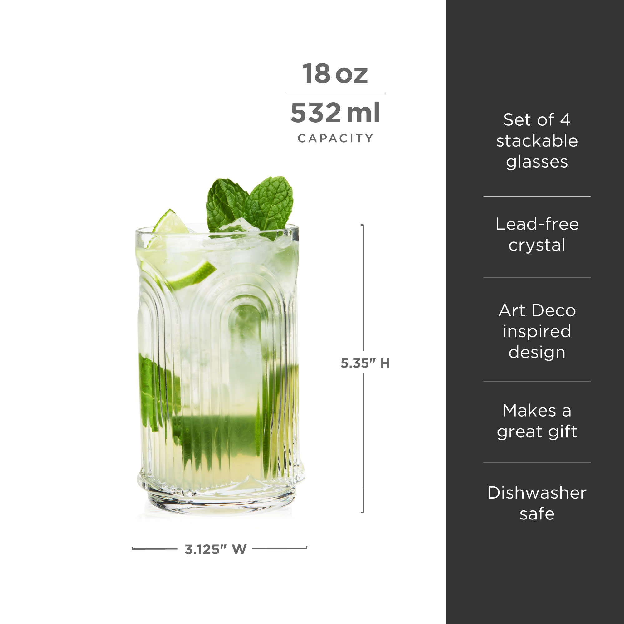 Tall Cocktail Glasses – Viski