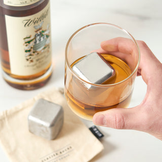 GLACIER ROCKS ICE CUBES DRINKING ROCKS - These whiskey rocks chilling stones are ideal for keeping whiskey or cocktails cold without dilution. Just chill your ice cube stainless steel set for whiskey in the freezer for 4 hours before using.