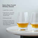 Verres à Whisky En Cristal Sans Plomb - Lot De 2 - 160 Ml - Fond Sphérique Rotatif - Rayures Verticales - 5