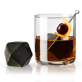 LOOKS GREAT IN A GLASS - Add visual interest to your home bar with geometric basalt ice cube substitutes. The perfect addition to your selection or bar tools or kitchen accessories, these Glacier Rocks will make your drinks shine.
