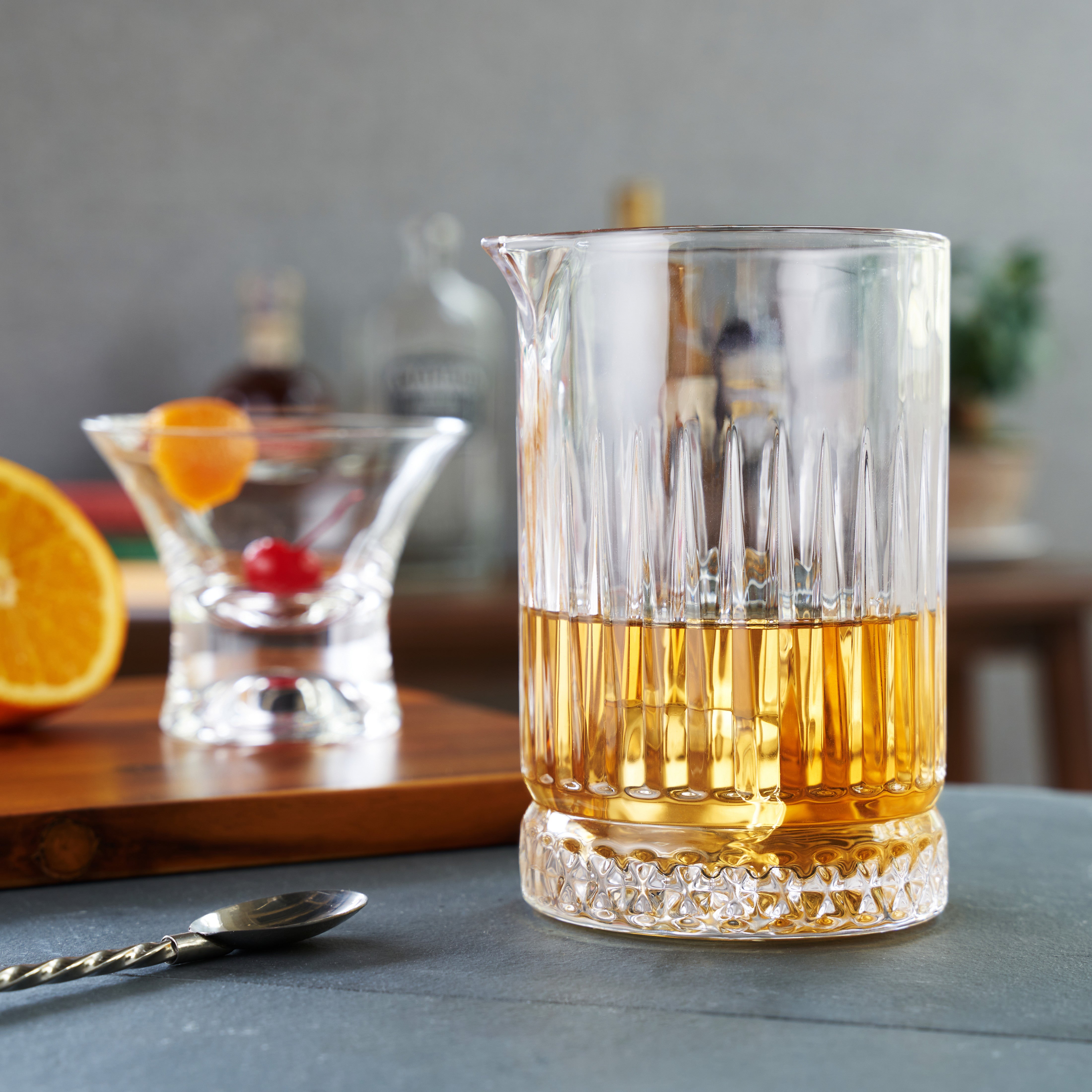 Viski Cocktail Mixing Glass 27 Oz Crystal Pitcher Extra Large Design  Bartending Glasses - Barware Essentials