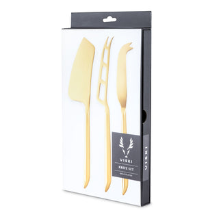 PERFECT HOUSEWARMING GIFT - These stylish cheese knives make a perfect gift for weddings, housewarming gifts, Christmas gifts, and more. Beautiful and useful, these gold cheese knives make a gift that will be treasured for years to come.