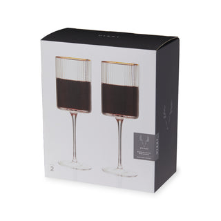 Meridian Crystal Wine Glasses Set of 2