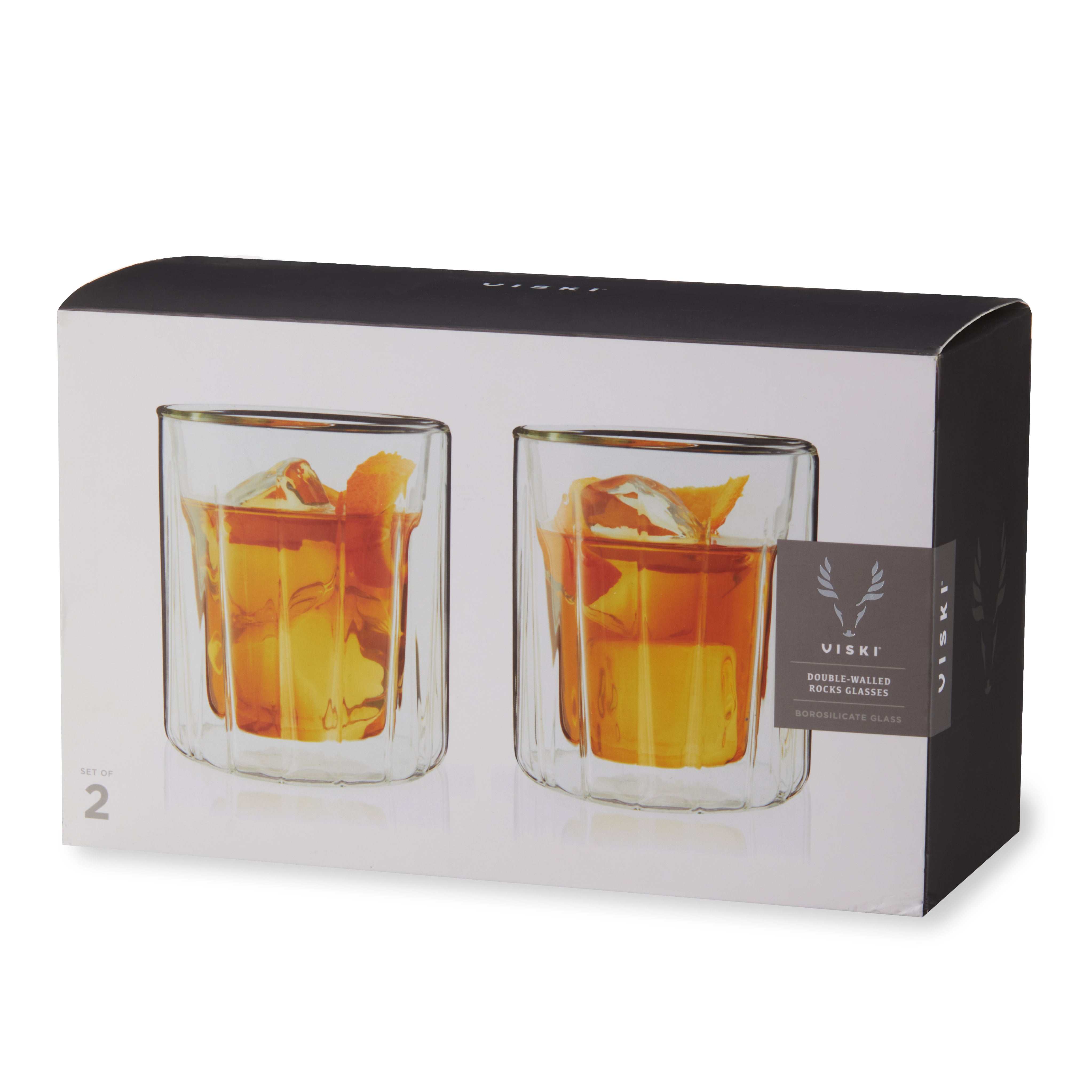 Double Wall Diamond Whisky Glass 6.8 Ounces, Set of 2 – Wine And Tableware