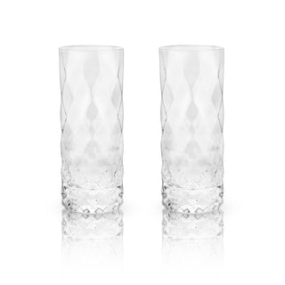 Gem Crystal Highball Glasses Set of 2