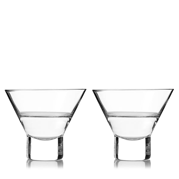 2 Verres Manhattan En Cristal Sans Plomb - Base Lourde, Design Moderne, Parfaits Pour Cocktails Et Cadeaux