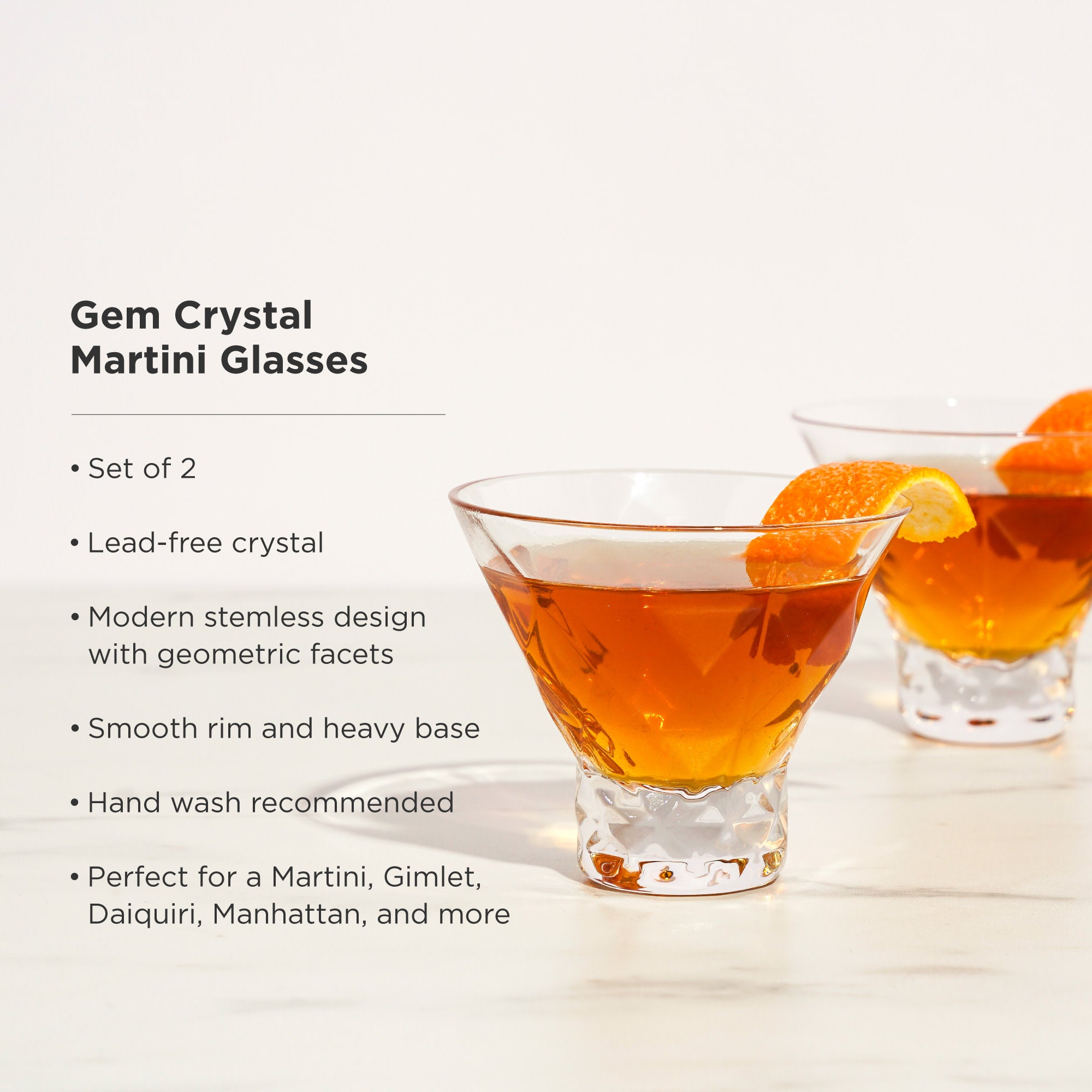 Raye: Gem Crystal Highball Glasses (VISKI)