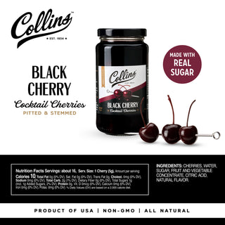 Stemmed Black Cherries 11 oz