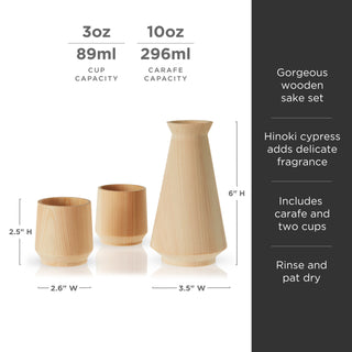 Hinoki Cypress Sake Set