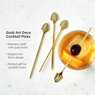 UPGRADE YOUR BAR CART WITH REUSABLE COCKTAIL PICKS - Our garnish picks for cocktails will spruce up your home bar. Use these metal cocktail skewers for drinks like a martini, manhattan, margarita, or Old Fashioned.