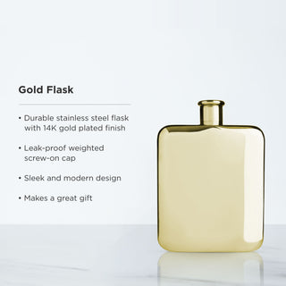 THE PERFECT GIFT - Gift this gold flask at Christmas or birthdays, or as a stylish gift for groomsmen, bridesmaids, best friends, Father’s day gifts, and more. Gift this flask to the special person in your life, or why not treat yourself to a cool flask?
