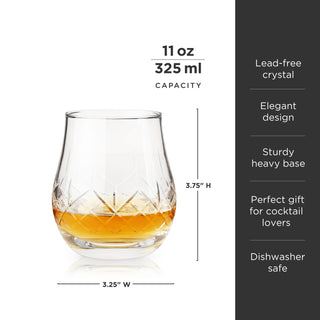 Admiral Crystal Whiskey Heavyweight Glasses
