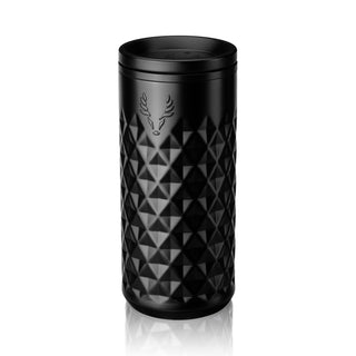 INSULATED COCKTAIL TUMBLER: Stainless steel highball glasses are an elegant way to enjoy cocktails outdoors without worrying about broken glass. This faceted insulated cocktail tumbler won’t shatter and keeps drinks chilled longer than crystal.