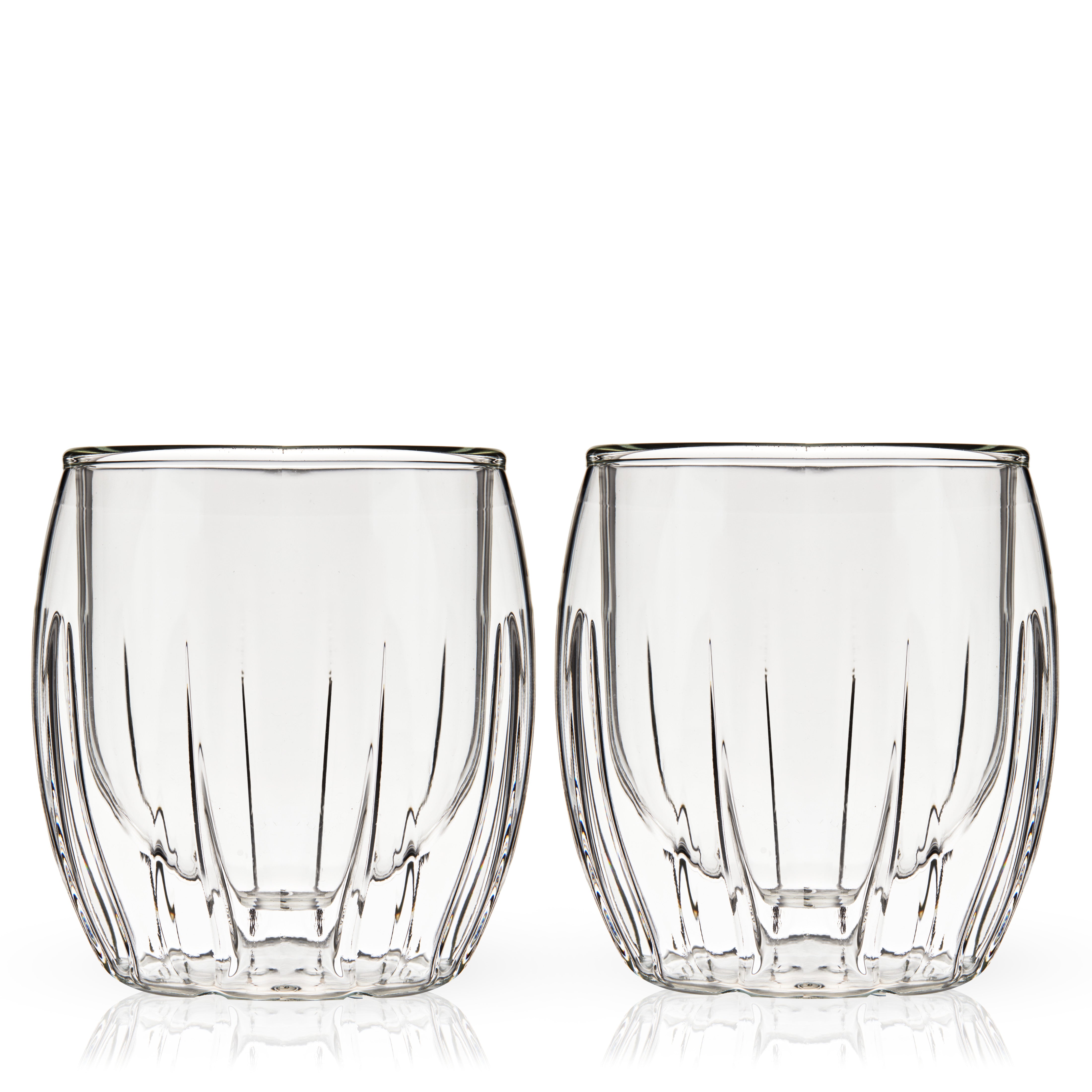 Vinglacé Glass Lined Double Wall Insulated Cocktail - Whiskey Glass - 12 oz