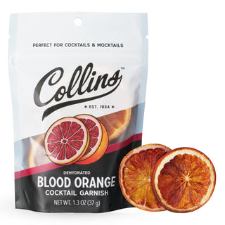 1.3OZ OF BLOOD ORANGE SLICES – Enjoy a resealable pouch of premium dehydrated blood orange slices that enhance a wide range of cocktails while fitting seamlessly with your home bar essentials.