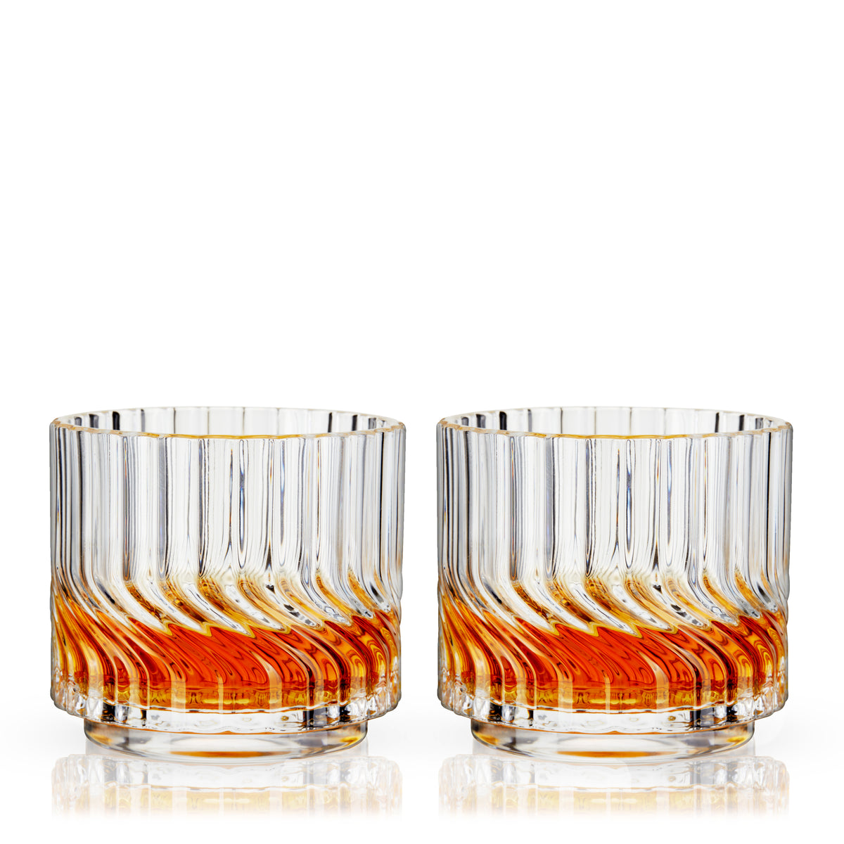 Viski Zephyr Crystal Lowball Tumblers, set of two