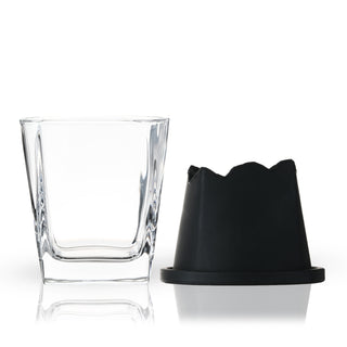 9.5 OZ. TUMBLER FOR COCKTAILS, WHISKEY, AND MORE - The sleek rocks glass holds 9.5oz of your favorite drinks, while the silicone mold is designed to fit in perfectly to create whiskey peak glasses, except with ice. Dishwasher safe for easy cleaning.
