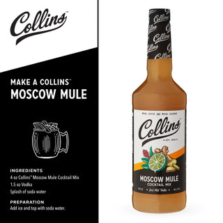 JUST ADD VODKA FOR THE PERFECT MOSCOW MULE - This Moscow Mule drink mix provides the ideal blend for any mule base. Just make sure to garnish it with lime wedges and enjoy in the iconic Moscow Mule mug.