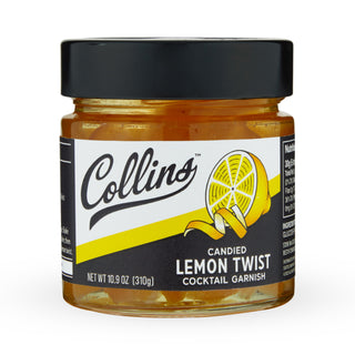 10.9 OZ CANDIED PRESERVED LEMONS IN A JAR – Keep a jar of premium candied lemon twists on hand so you can craft cocktails with a gorgeous garnish at a moment’s notice. These candied lemon peels are a delicious and easy way to finish cocktails.