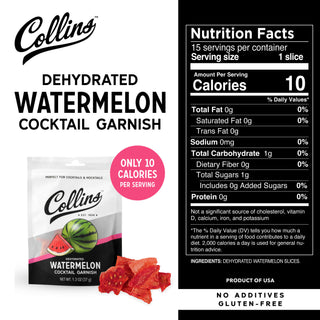 Dehydrated Watermelon Cocktail Garnish, 1.3 oz