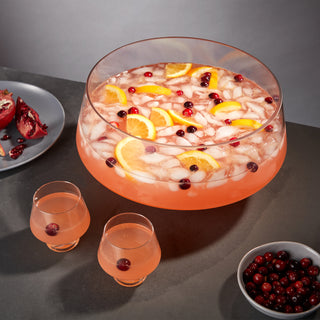 PERFECT FOR CREATIVE BATCH COCKTAILS AND MORE - This punch bowl is crystal clear to perfectly show off the liquid and cocktail ingredients within. Works great for bright party punches that include citrus fruit, colorful ices or sparkling wine.