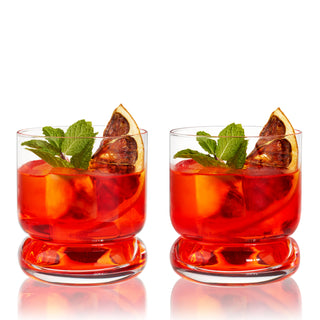 Mercury Crystal Rocks Glasses, Set of 2