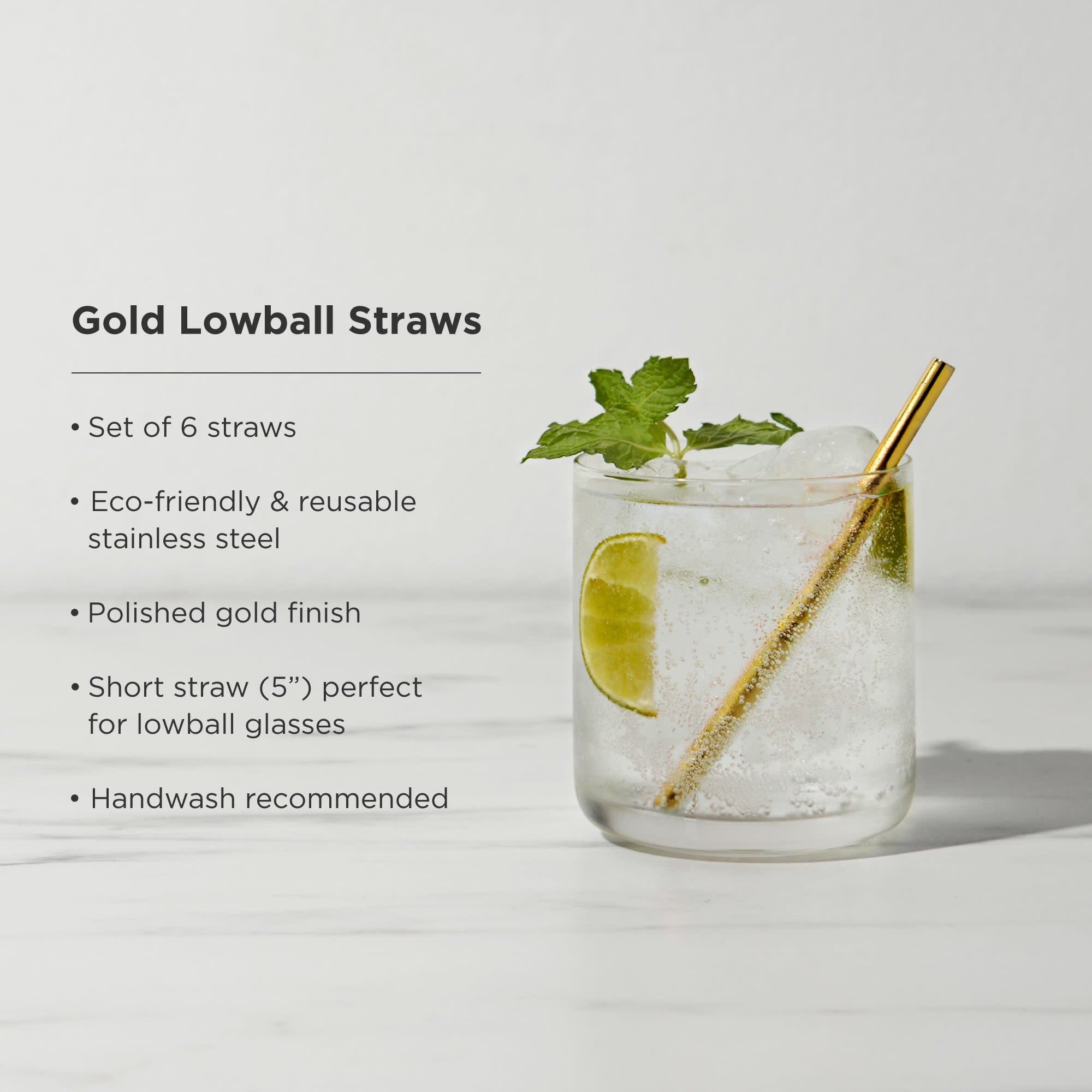 Viski - Gold Cocktail Straws