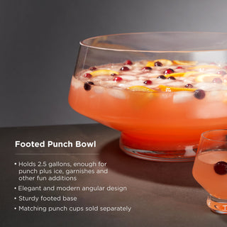 PLENTY OF ROOM FOR PUNCH! HOLDS 2.5 GALLONS - This punch bowl features enough space for gallons of punch plus ice, garnishes, and other fun additions. Measures 12” across and 7” tall.