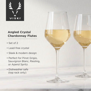 Raye Angled Crystal Chardonnay Glasses Set of 2