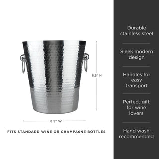 Irving Stainless Steel Hammered Ice Bucket
