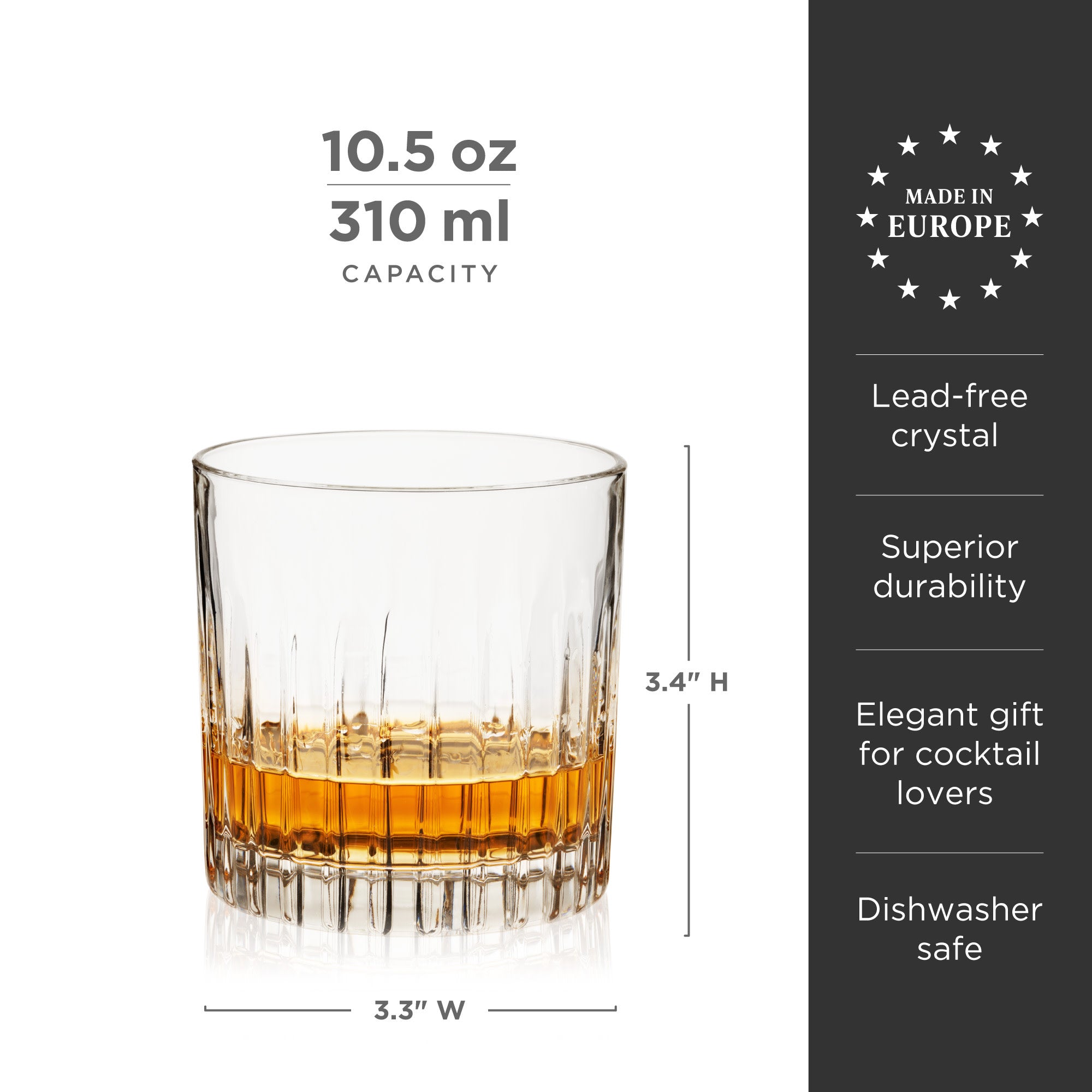 Viski Set 2 Bicchieri In Cristallo Neat Per Degustazione Tequila, Mezcal, Bourbon – 170 Ml, Lavastoviglie