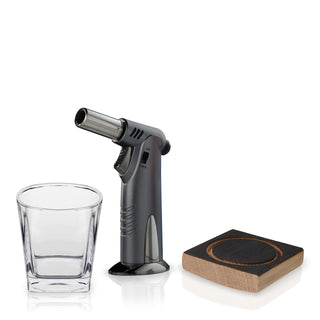 GLASS SMOKER FOR COCKTAILS - Our Barrel Board Smoking Kit is easy to use and is designed to make infusing drinks with smoke simple for at-home mixologists. Just light the included Genuine American Oak Whiskey Barrel Plank and place your glass on top.