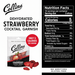 Dehydrated Strawberry Cocktail Garnish, 1.3 oz