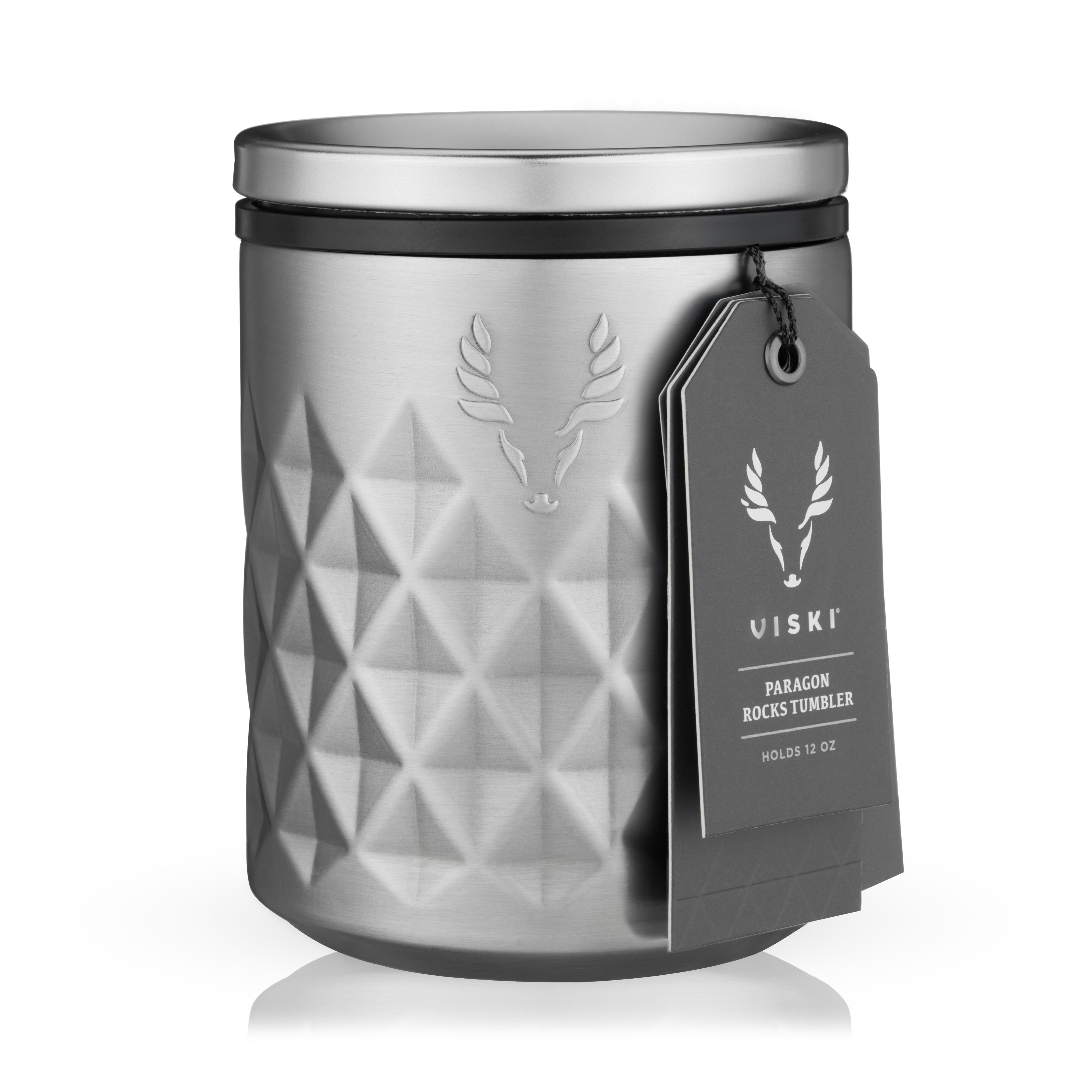 Viski Paragon Stainless Steel Rocks Tumbler Vintage Rose | Total Wine
