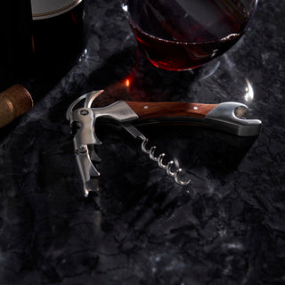 REMOVE CORKS OR BOTTLECAPS IN SECONDS – A great corkscrew is worth its weight in gold. Discover a corkscrew that uses a stainless steel 5-turn worm and leverage technology to remove corks in just a matter of seconds. Includes bottle opener feature.