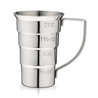 TAKE BARWARE TO THE NEXT LEVEL - Discover this stylish take on the usual double-sided jiggers or long-handled jiggers. The stainless steel stepped jigger is an accurate, easy to use bar and kitchen accessory that every serious home bartender needs.