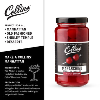 MARASCHINO FLAVORED – These gourmet cherries are flavored with maraschino. Plop a couple of these cherries into your cocktail for a boost in sweetness and candied-flavor.