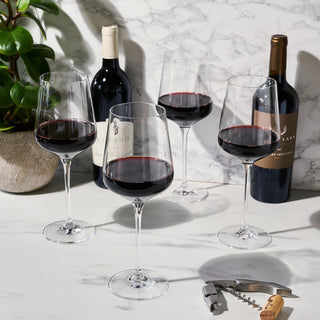 DISHWASHER SAFE – Dishwasher-safe design makes Viski wine glasses practical as well as beautiful—this glassware is easy to clean. For best results, rinse thoroughly to avoid soap residue and polish this glassware set by hand with a soft cloth.