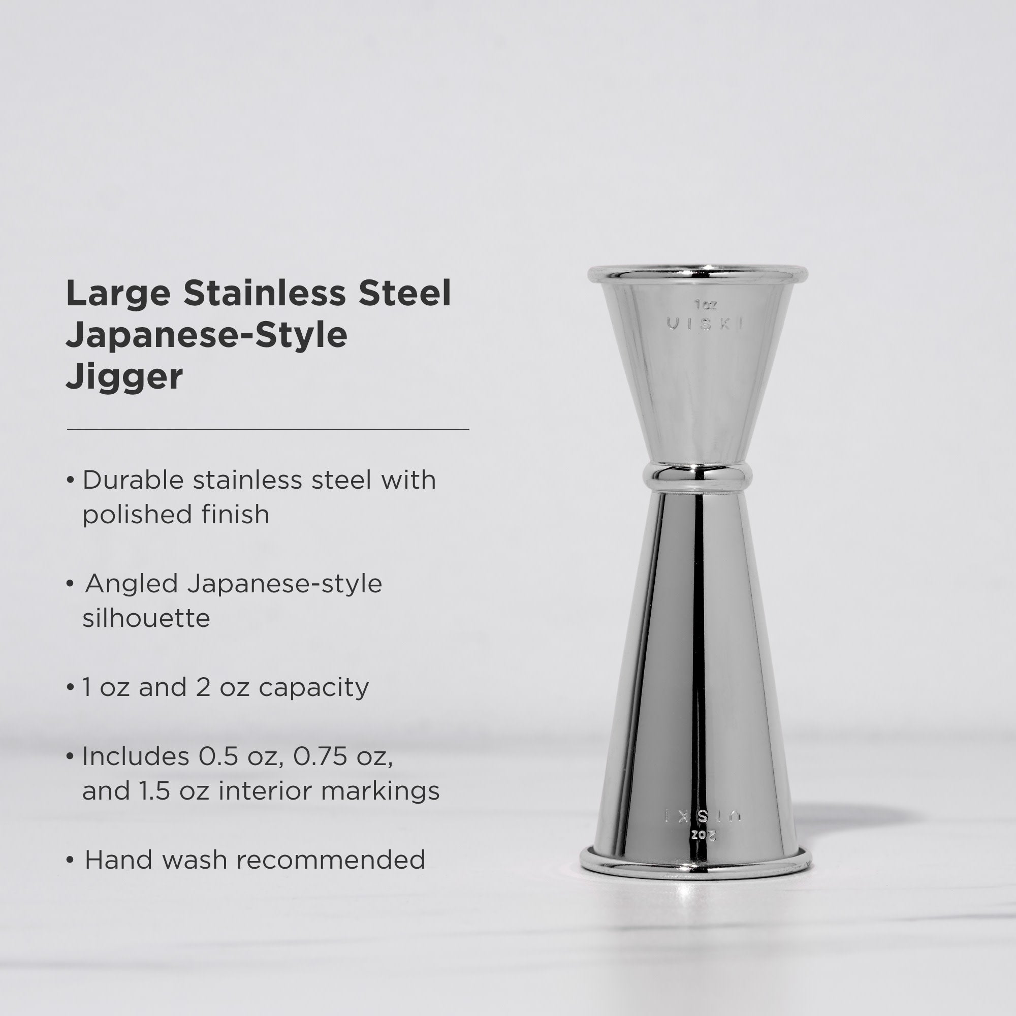 Viski Japanese Style Double Jigger for Cocktails, bar kit
