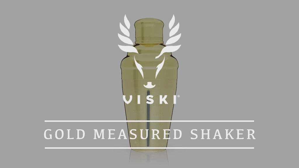 Viski Gold Measured Heavyweight Cocktail Shaker, Stainless Steel
