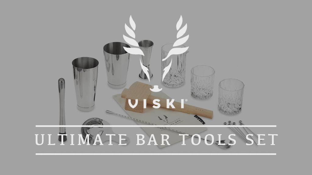 Viski Professional Lewis Bag and Mallet Bartender Kit & Bar Tools Kitchen  Accessory 12, Ice Bag & Mallet