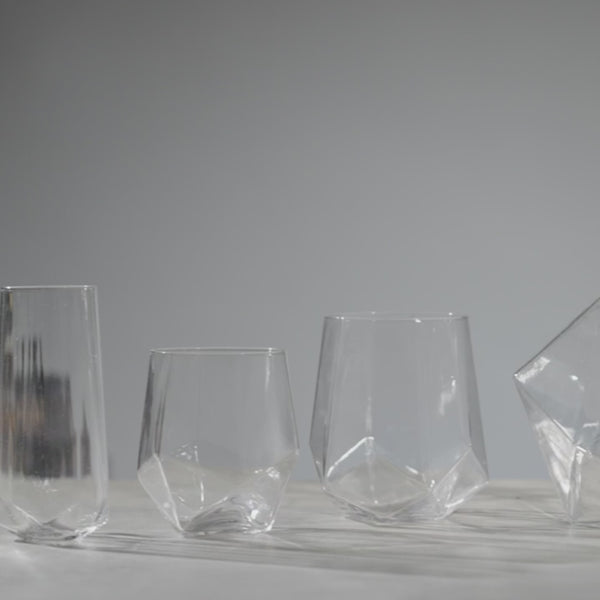 Viski Raye Faceted Crystal Champagne Flutes Set Of 2 Premium Crystal Clear Glass Modern
