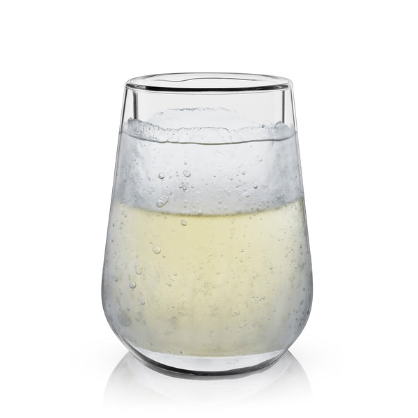 Viski Glacier Wine Glass, Double Walled Chilling Wine Glass