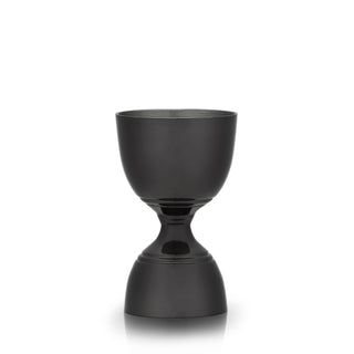 ROUNDED JIGGER FOR COCKTAILS - Quality bar tools and accessories make all the difference in your home bar. This black vintage-style jigger is the perfect bartender tool for professionals and home bartenders. 