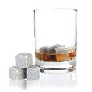 SIP IN STYLE WITH SOAPSTONE CUBES - Kick your cocktail game up a notch with these whiskey rocks chilling stones made from soapstone. Designed to chill your drinks, these soapstone ice rocks prevent watered down cocktails.
