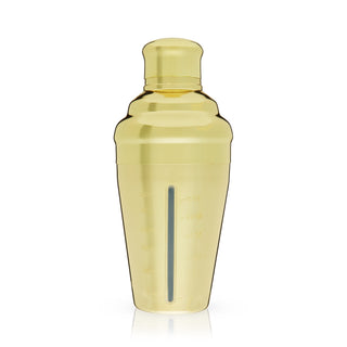 GOLD MEASURED COCKTAIL SHAKER - Designed exclusively by professionals for professionals, our gold-plated stainless steel shaker is a striking addition to any bar set. It holds 14 oz and looks as good on the bar as it feels in the hand.
