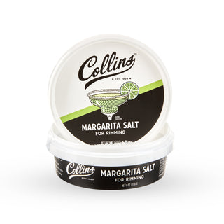 6OZ OF RIM SALT – This Collins Margarita Salt is made of premium ingredients to enhance the margarita cocktail experience for all.
